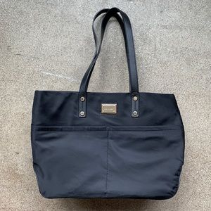 CALVIN KLEIN BLACK NYLON TOTE BAG